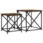 Stapelbare Couchtische, 2 Stück, Eichenholz in Rauchoptik. von , Couchtisch - Ref: Foro24-838945, Preis: 43,31 €, Rabatt: %
