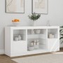 Sideboard mit LED-Lichtern weiß 142,5x37x67 cm von , Sideboards - Ref: Foro24-3209086, Preis: 185,18 €, Rabatt: %