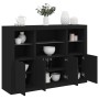 Aparadores con luces LED 3 piezas madera de ingeniería negro de , Aparadores - Ref: Foro24-3209108, Precio: 207,01 €, Descuen...