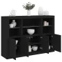 Vitrinen mit LED-Lichtern, 3-teilig, aus schwarzer Ingenieurholz. von , Sideboards - Ref: Foro24-3209108, Preis: 212,16 €, Ra...