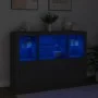 Vitrinen mit LED-Lichtern, 3-teilig, aus schwarzer Ingenieurholz. von , Sideboards - Ref: Foro24-3209108, Preis: 212,16 €, Ra...
