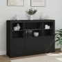 Vitrinen mit LED-Lichtern, 3-teilig, aus schwarzer Ingenieurholz. von , Sideboards - Ref: Foro24-3209108, Preis: 212,16 €, Ra...