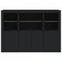 Aparadores con luces LED 3 piezas madera de ingeniería negro de , Aparadores - Ref: Foro24-3209108, Precio: 207,01 €, Descuen...
