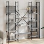 Estantería de madera ingeniería gris Sonoma 155,5x24x166,5 cm by , Bookcases and shelves - Ref: Foro24-838861, Price: 102,05 ...