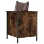 Banco almacenaje madera ingeniería roble ahumado 40x42,5x50 cm by , Benches for halls and storage - Ref: Foro24-839010, Price...