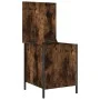 Banco almacenaje madera ingeniería roble ahumado 40x42,5x50 cm by , Benches for halls and storage - Ref: Foro24-839010, Price...