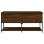 Banco almacenaje madera ingeniería marrón roble 100x42,5x47 cm by , Benches for halls and storage - Ref: Foro24-839027, Price...