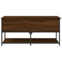 Holzbank mit Stauraum, Ingenieurwesen, braunes Eichenholz, 100x42,5x47 cm. von , Bänke für Hallen und Lager - Ref: Foro24-839...