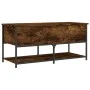 Aufbewahrungsbank aus geräucherter Eichen-Ingenieurholz, 100x42,5x47 cm. von , Bänke für Hallen und Lager - Ref: Foro24-83902...