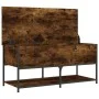 Aufbewahrungsbank aus geräucherter Eichen-Ingenieurholz, 100x42,5x47 cm. von , Bänke für Hallen und Lager - Ref: Foro24-83902...