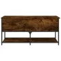 Aufbewahrungsbank aus geräucherter Eichen-Ingenieurholz, 100x42,5x47 cm. von , Bänke für Hallen und Lager - Ref: Foro24-83902...
