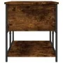 Aufbewahrungsbank aus geräucherter Eichen-Ingenieurholz, 100x42,5x47 cm. von , Bänke für Hallen und Lager - Ref: Foro24-83902...