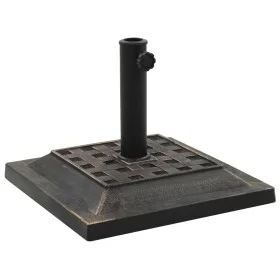Square polyresin parasol base 12 kg bronze by vidaXL, Umbrella bases - Ref: Foro24-45207, Price: 54,12 €, Discount: %