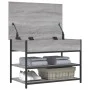 Banco zapatero madera de ingeniería gris Sonoma 70x42,5x50 cm by , Benches for halls and storage - Ref: Foro24-839031, Price:...