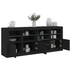 Aparador con luces LED negro 164x37x67 cm by , Sideboards - Ref: Foro24-3209052, Price: 235,82 €, Discount: %