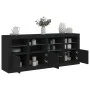 Aparador con luces LED negro 164x37x67 cm de , Aparadores - Ref: Foro24-3209052, Precio: 235,82 €, Descuento: %