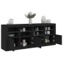 Schwarzer Schrank mit LED-Lichtern 164x37x67 cm von , Sideboards - Ref: Foro24-3209052, Preis: 242,98 €, Rabatt: %