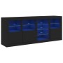 Schwarzer Schrank mit LED-Lichtern 164x37x67 cm von , Sideboards - Ref: Foro24-3209052, Preis: 242,98 €, Rabatt: %