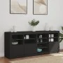 Aparador con luces LED negro 164x37x67 cm de , Aparadores - Ref: Foro24-3209052, Precio: 235,82 €, Descuento: %