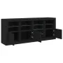 Aparador con luces LED negro 164x37x67 cm de , Aparadores - Ref: Foro24-3209052, Precio: 235,82 €, Descuento: %
