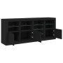 Schwarzer Schrank mit LED-Lichtern 164x37x67 cm von , Sideboards - Ref: Foro24-3209052, Preis: 242,98 €, Rabatt: %
