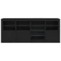 Aparador con luces LED negro 164x37x67 cm de , Aparadores - Ref: Foro24-3209052, Precio: 235,82 €, Descuento: %