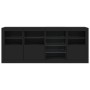 Schwarzer Schrank mit LED-Lichtern 164x37x67 cm von , Sideboards - Ref: Foro24-3209052, Preis: 242,98 €, Rabatt: %