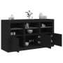 Aparador con luces LED negro 123x37x67 cm by , Sideboards - Ref: Foro24-3209059, Price: 180,27 €, Discount: %
