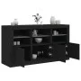 Aparador con luces LED negro 123x37x67 cm by , Sideboards - Ref: Foro24-3209059, Price: 173,86 €, Discount: %