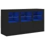 Aparador con luces LED negro 123x37x67 cm by , Sideboards - Ref: Foro24-3209059, Price: 173,86 €, Discount: %