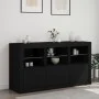 Aparador con luces LED negro 123x37x67 cm by , Sideboards - Ref: Foro24-3209059, Price: 173,86 €, Discount: %