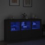 Aparador con luces LED negro 123x37x67 cm by , Sideboards - Ref: Foro24-3209059, Price: 180,27 €, Discount: %