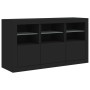 Aparador con luces LED negro 123x37x67 cm by , Sideboards - Ref: Foro24-3209059, Price: 180,27 €, Discount: %