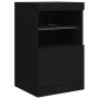 Aparador con luces LED negro 123x37x67 cm by , Sideboards - Ref: Foro24-3209059, Price: 173,86 €, Discount: %