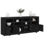 Aparador con luces LED negro 163x37x67 cm by , Sideboards - Ref: Foro24-3209073, Price: 220,84 €, Discount: %