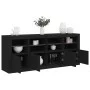 Aparador con luces LED negro 163x37x67 cm by , Sideboards - Ref: Foro24-3209073, Price: 212,79 €, Discount: %
