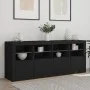 Aparador con luces LED negro 163x37x67 cm by , Sideboards - Ref: Foro24-3209073, Price: 212,79 €, Discount: %