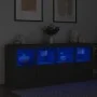 Aparador con luces LED negro 163x37x67 cm by , Sideboards - Ref: Foro24-3209073, Price: 212,79 €, Discount: %