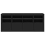 Aparador con luces LED negro 163x37x67 cm by , Sideboards - Ref: Foro24-3209073, Price: 220,84 €, Discount: %