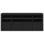 Aparador con luces LED negro 163x37x67 cm by , Sideboards - Ref: Foro24-3209073, Price: 212,79 €, Discount: %