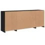 Aparador con luces LED negro 163x37x67 cm by , Sideboards - Ref: Foro24-3209073, Price: 212,79 €, Discount: %