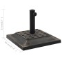Quadratischer Sonnenschirmständer aus Polyresin, 12 kg, Bronze von vidaXL, Schirmständer - Ref: Foro24-45207, Preis: 73,60 €,...