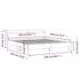 Bed with oak brown engineered wood headboard 200x200 cm by , Beds and slatted bases - Ref: Foro24-3207398, Price: 171,08 €, D...