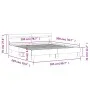 Bed frame with black engineered wood headboard 200x200 cm by , Beds and slatted bases - Ref: Foro24-3207393, Price: 139,19 €,...