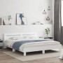 Bed frame with headboard and white LED lights 180x200 cm by , Beds and slatted bases - Ref: Foro24-3207525, Price: 144,06 €, ...
