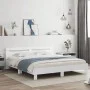 Bed frame with headboard and white LED lights 180x200 cm by , Beds and slatted bases - Ref: Foro24-3207525, Price: 143,01 €, ...