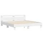 Bed frame with headboard and white LED lights 180x200 cm by , Beds and slatted bases - Ref: Foro24-3207525, Price: 143,01 €, ...