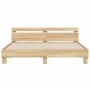 Sonoma oak bed frame with headboard and LED lights 180x200 cm by , Beds and slatted bases - Ref: Foro24-3207527, Price: 158,1...