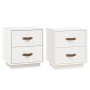 2 solid pine wood bedside tables 40x34x45 cm by vidaXL, Nightstands - Ref: Foro24-818328, Price: 87,11 €, Discount: %