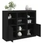 Aparadores con luces LED 3 piezas madera de ingeniería negro by , Sideboards - Ref: Foro24-3209122, Price: 202,15 €, Discount: %